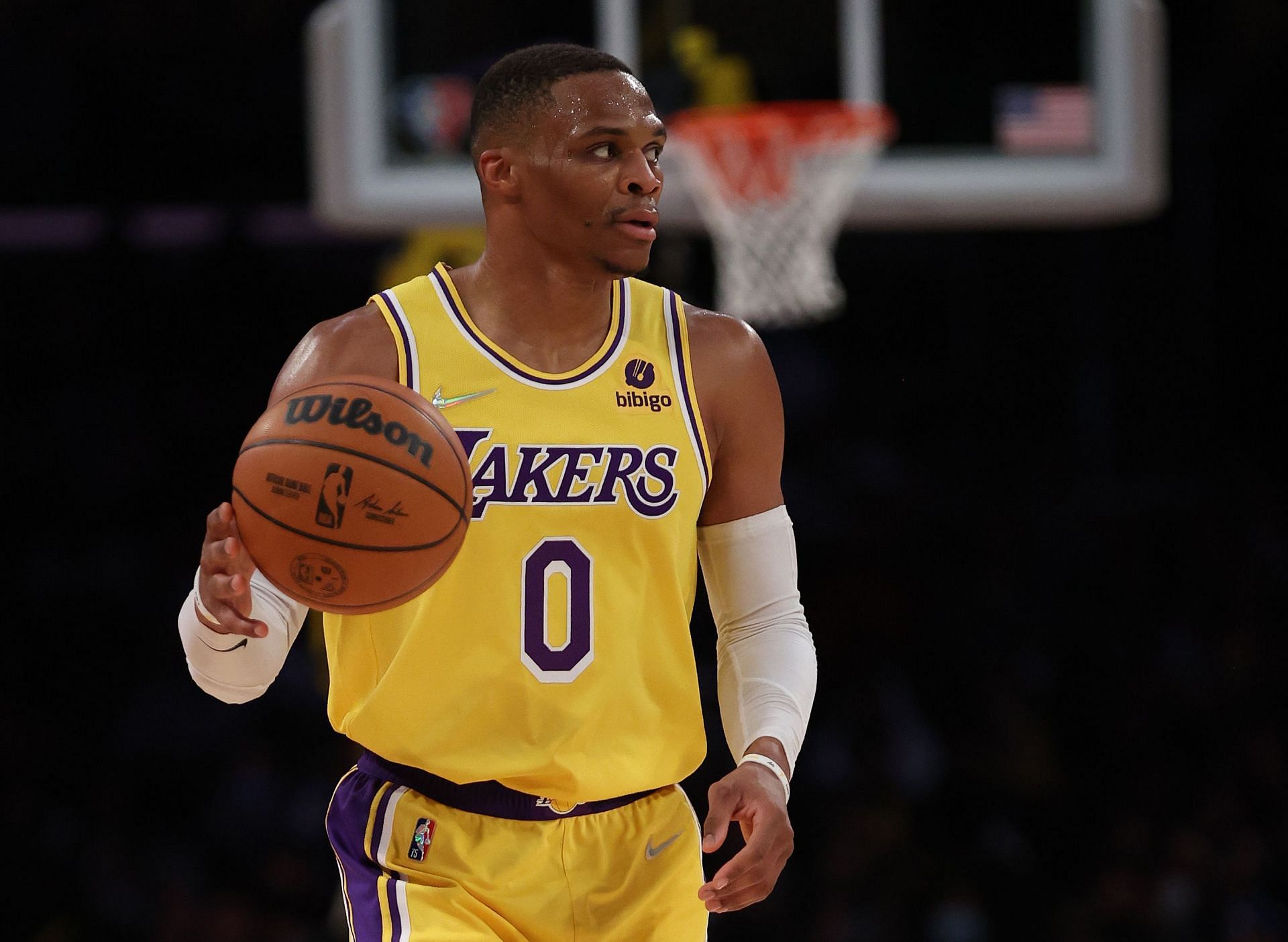 Russell Westbrook of the Los Angeles Lakers