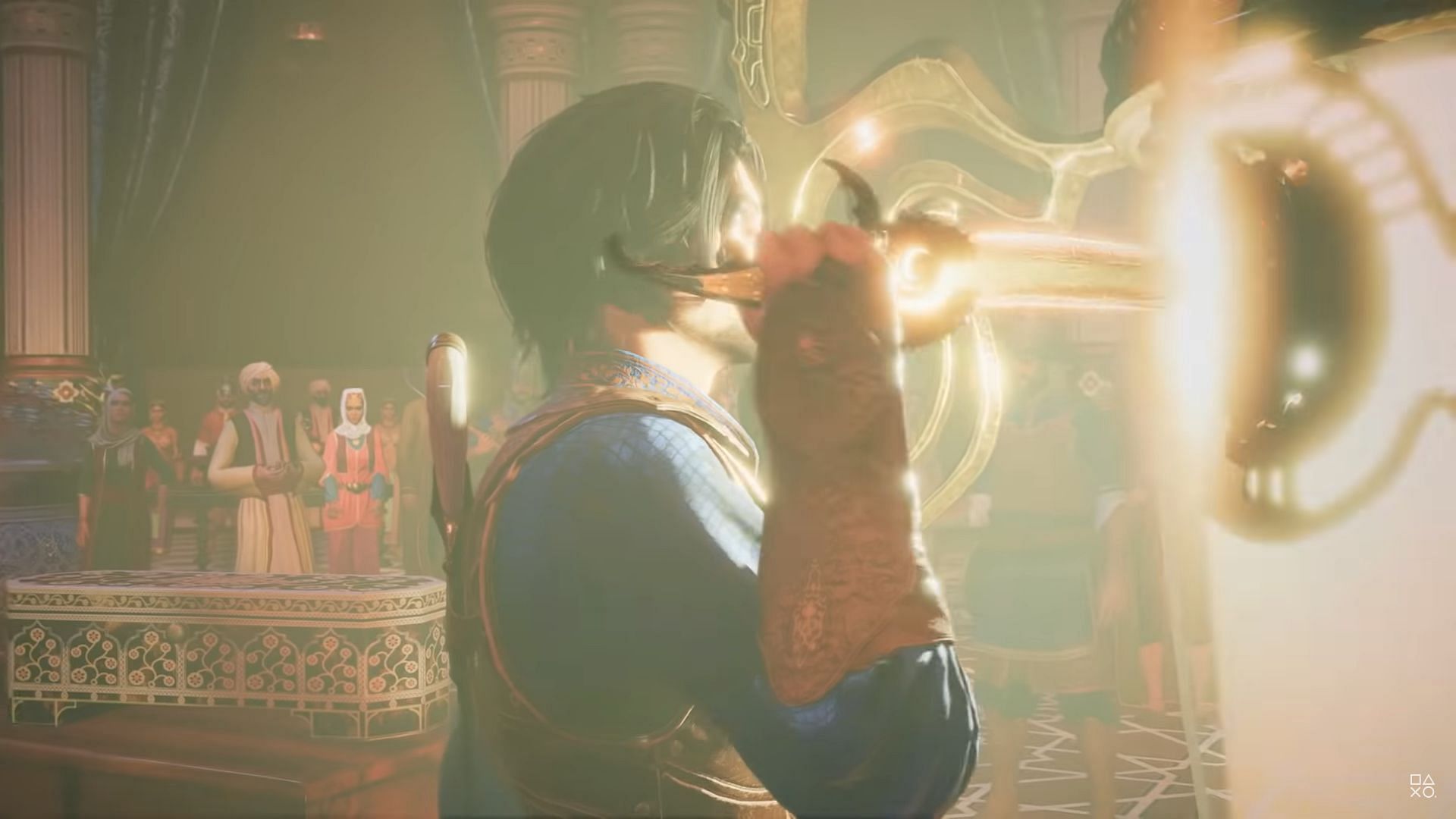 The Prince breaking the hourglass with the Dagger of Time (Image via Prince of Persia)