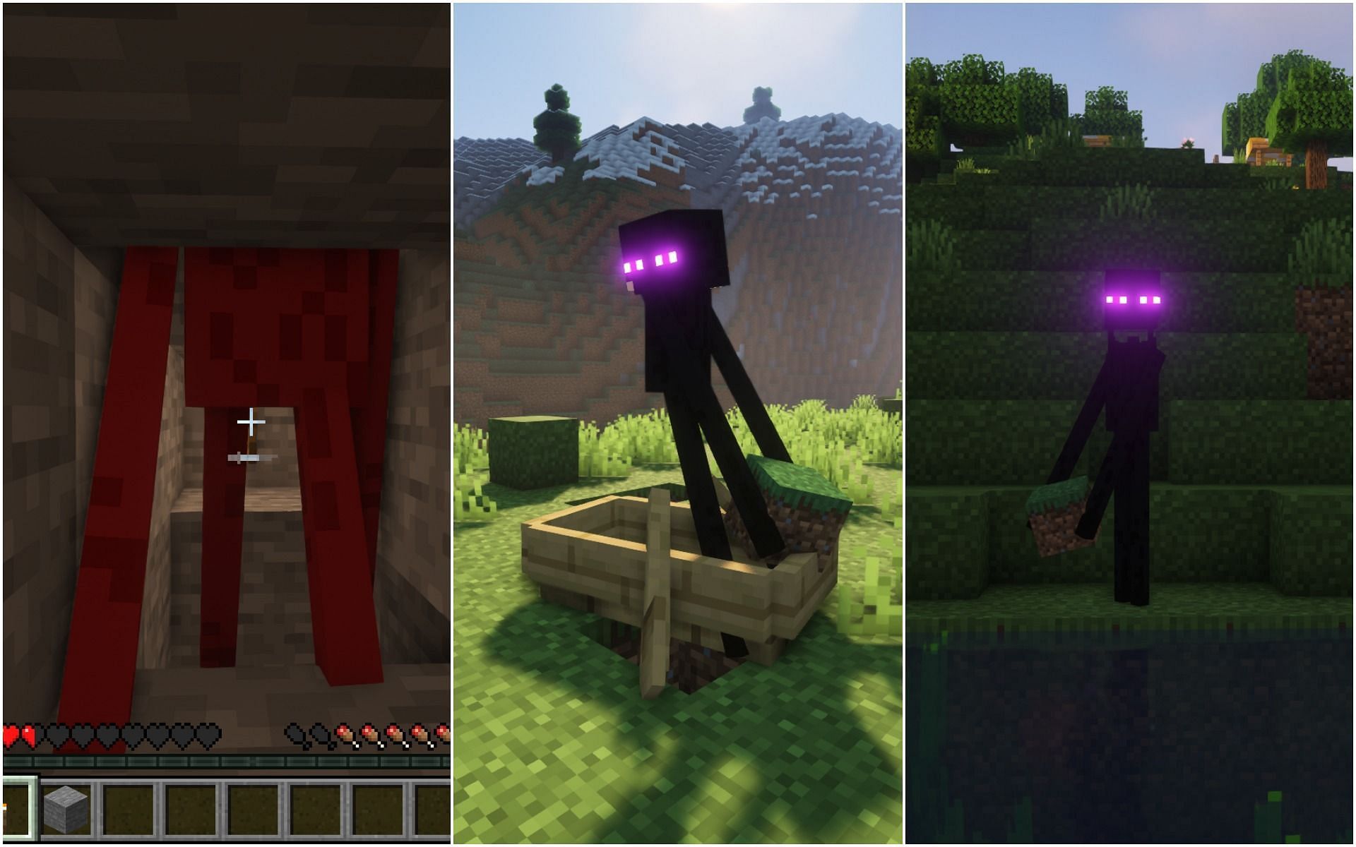 A guide to dealing with Enderman easily (Image via Minecraft)