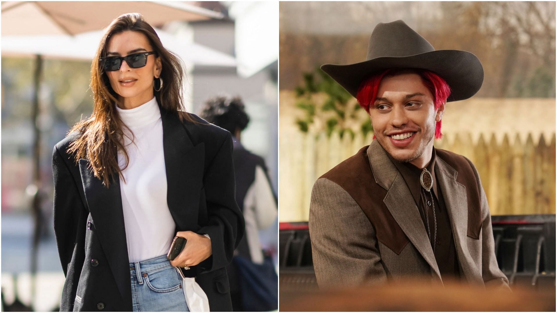 Emily Ratajkowski passed some great compliments for Pete Davidson (Images via Getty Images)