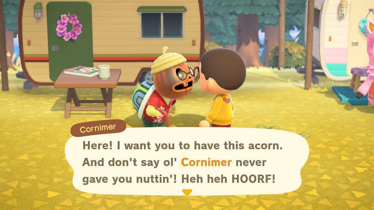 Cornimer will give an acorn a day in the new update (Image via Nintendo)