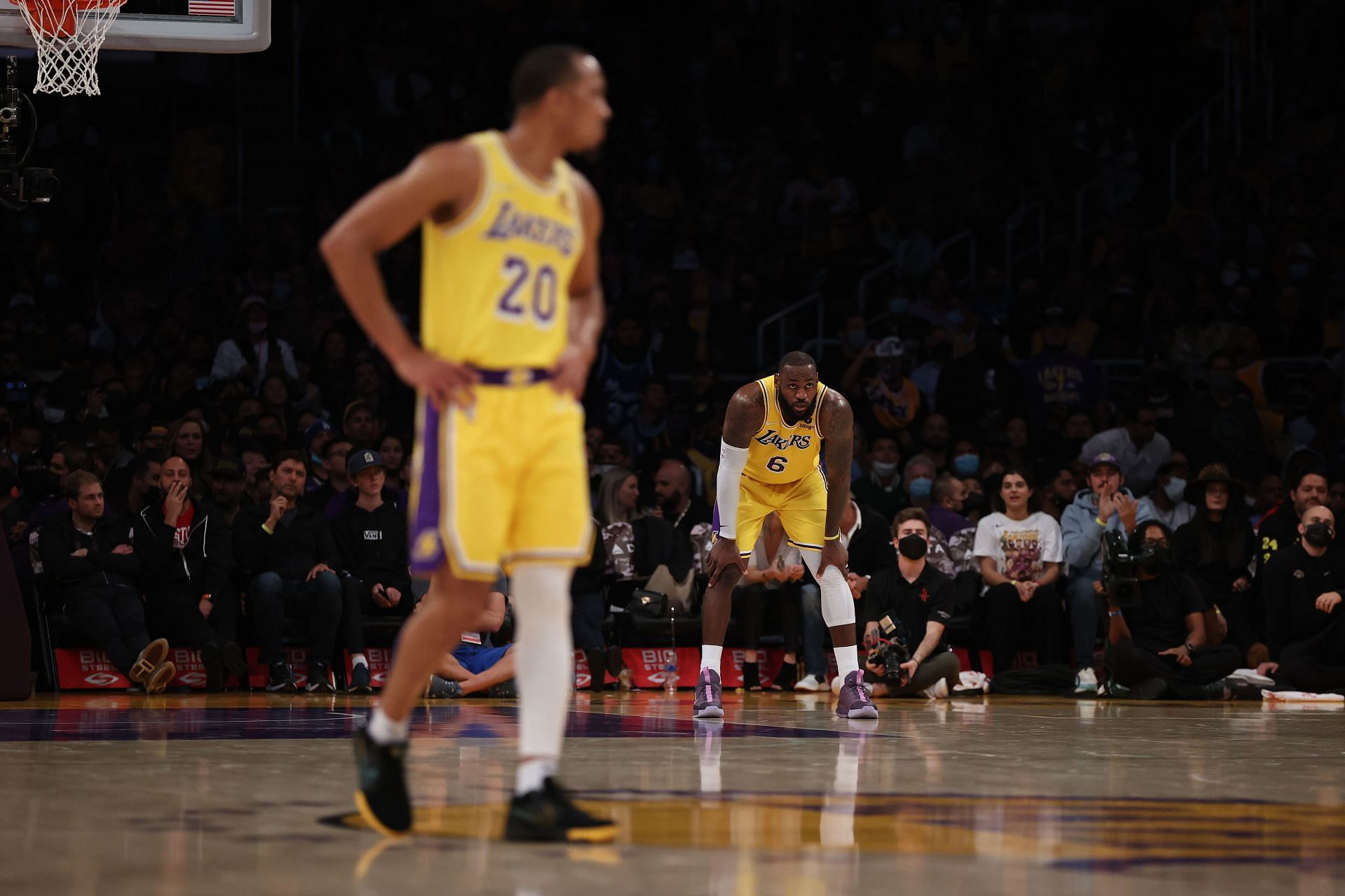 LeBron James #6 of the LA Lakers at Staples Center on November 2, 2021 in Los Angeles