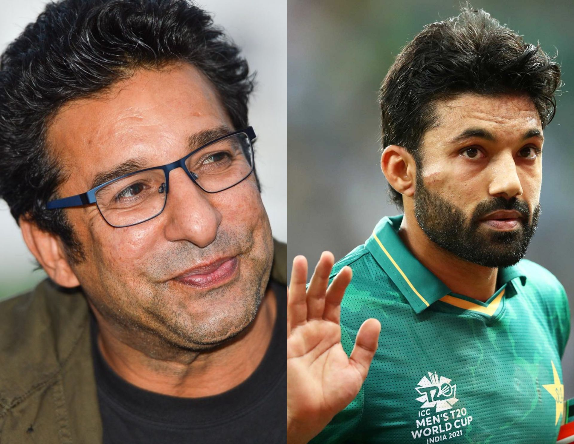 Wasim Akram(l) and Mohammad Rizwan(r)