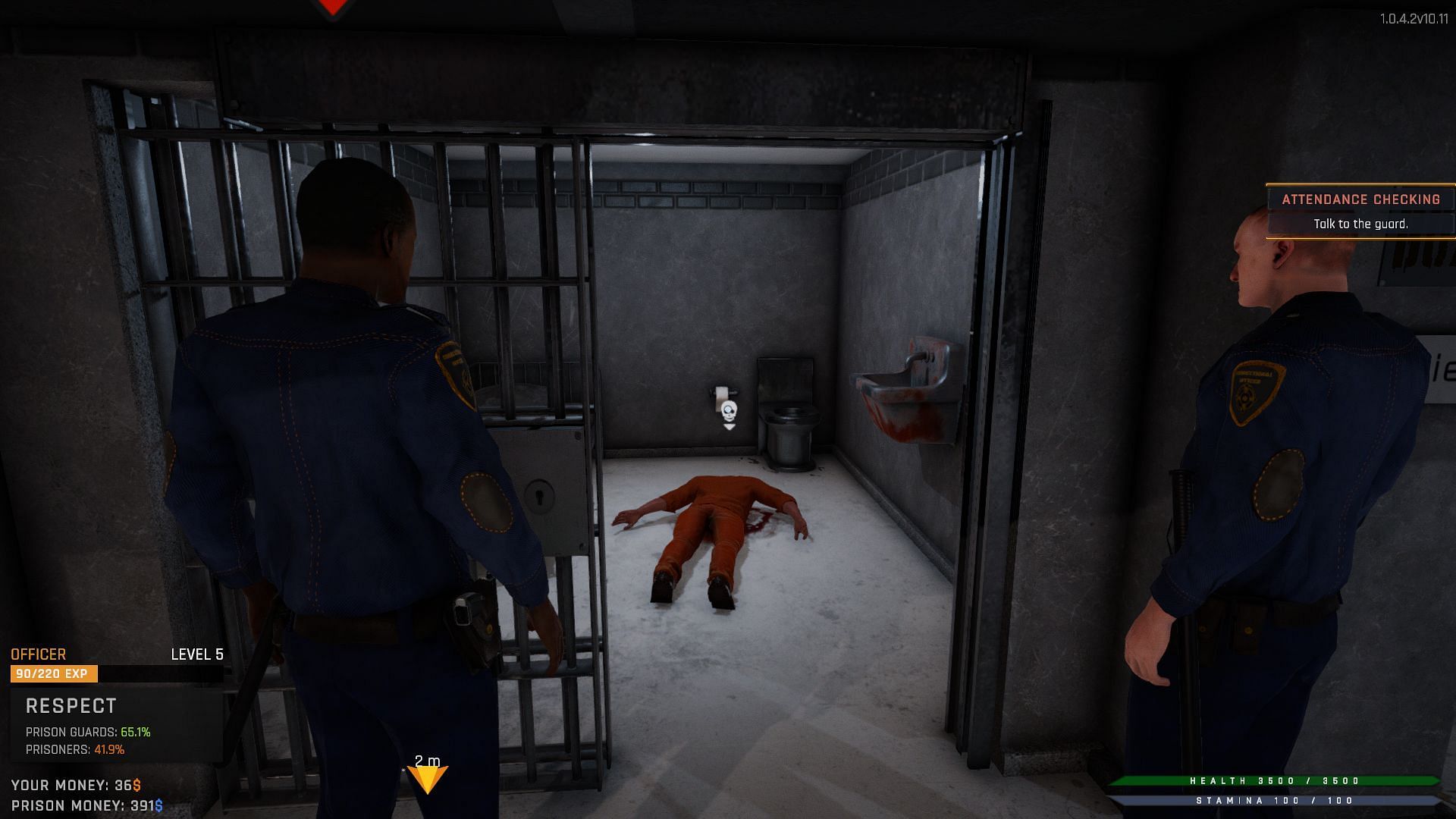 Poor dead guy (Image via Prison Simulator)