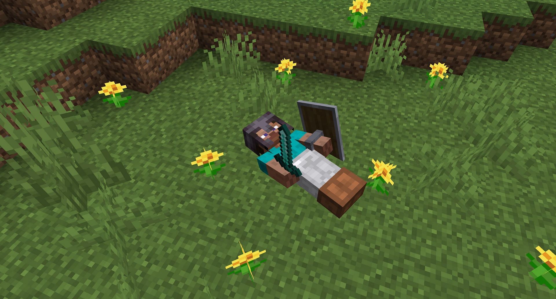 A dead player&#039;s corpse in Minecraft (Image via Minecraft)