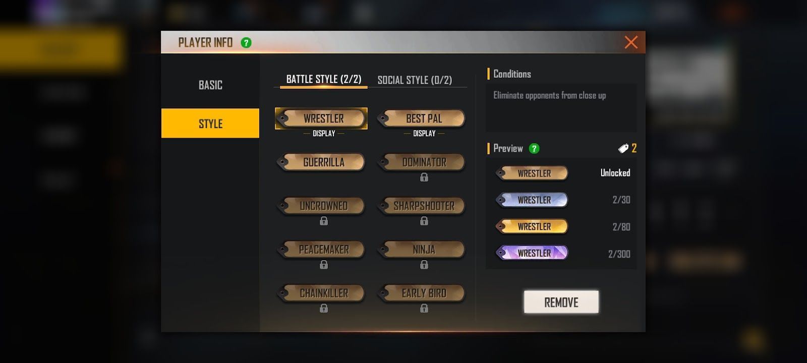 Players can choose a tag of their preference (Image via Free Fire MAX)