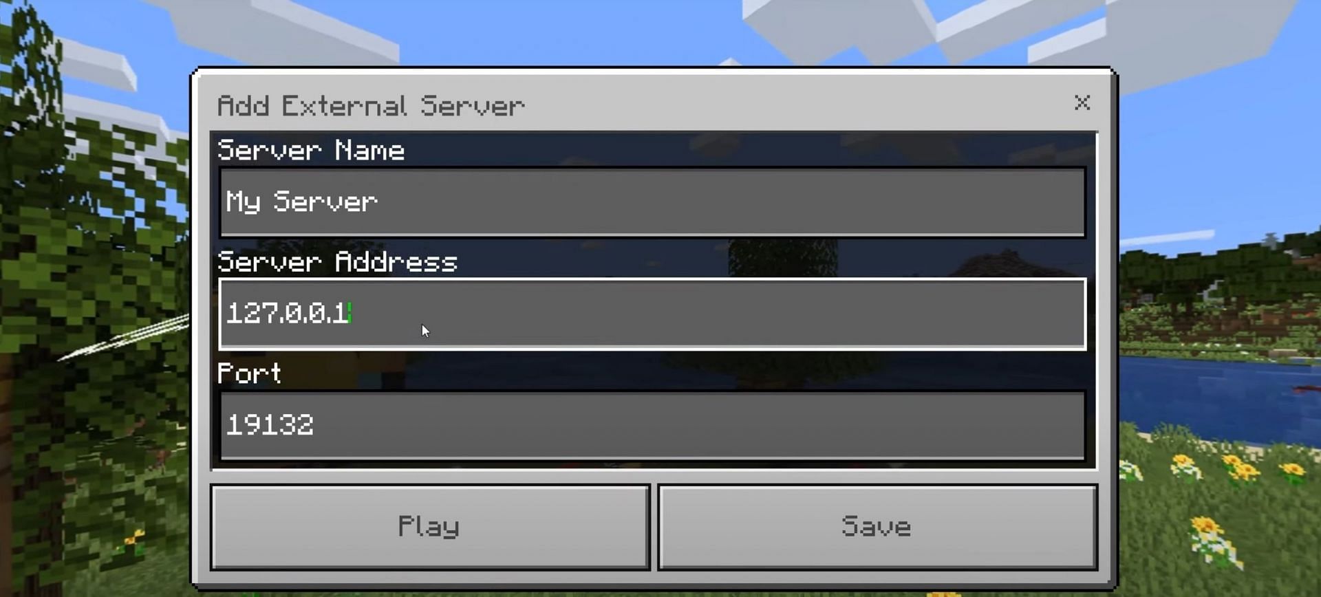 This is what must be entered in order to connect to the Bedrock Edition Server (Image via YouTube, TheHowToGuy123)