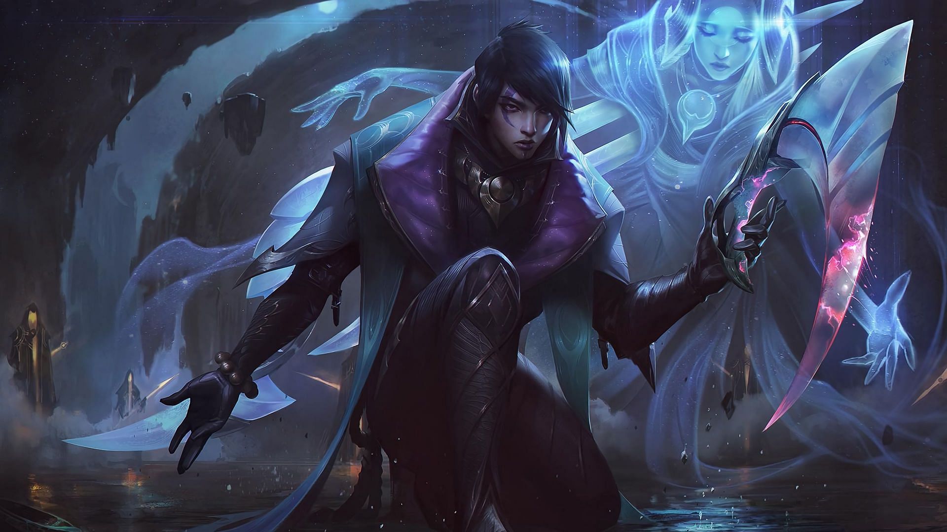 Alune and Aphelios are connected through the mind, and that is why Alune looks like a ghastly figure (Image via League of Legends)