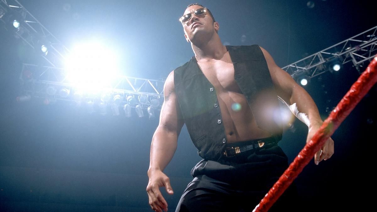 The Rock during his time with WWE in the Attitude Era
