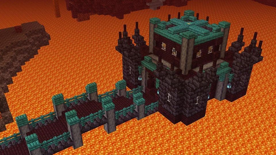 Nether castle in Minecraft (Image via Reddit)