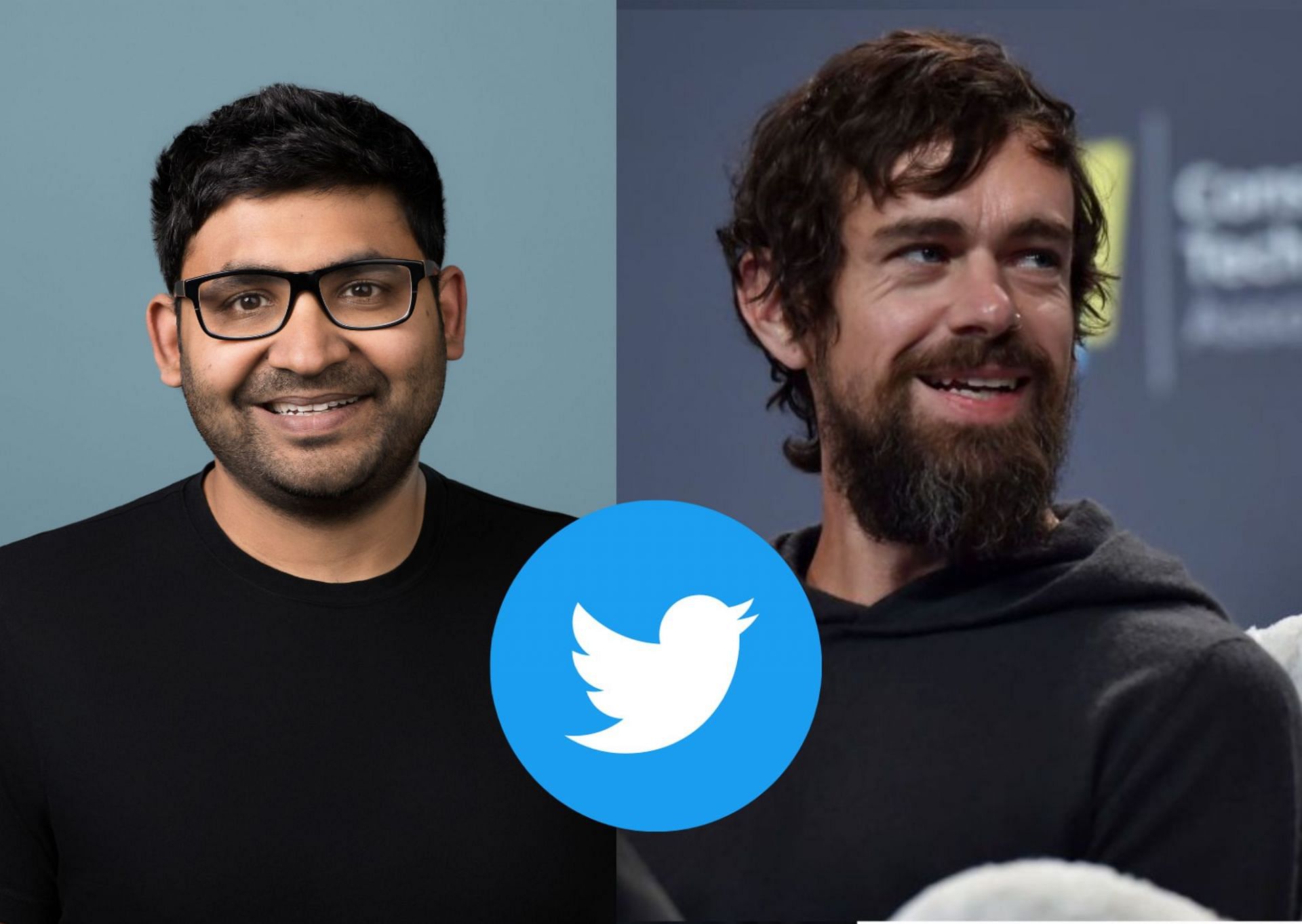 Parag Agarwal and Jack Dorsey (Image via Twitter Inc, and Sportskeeda)