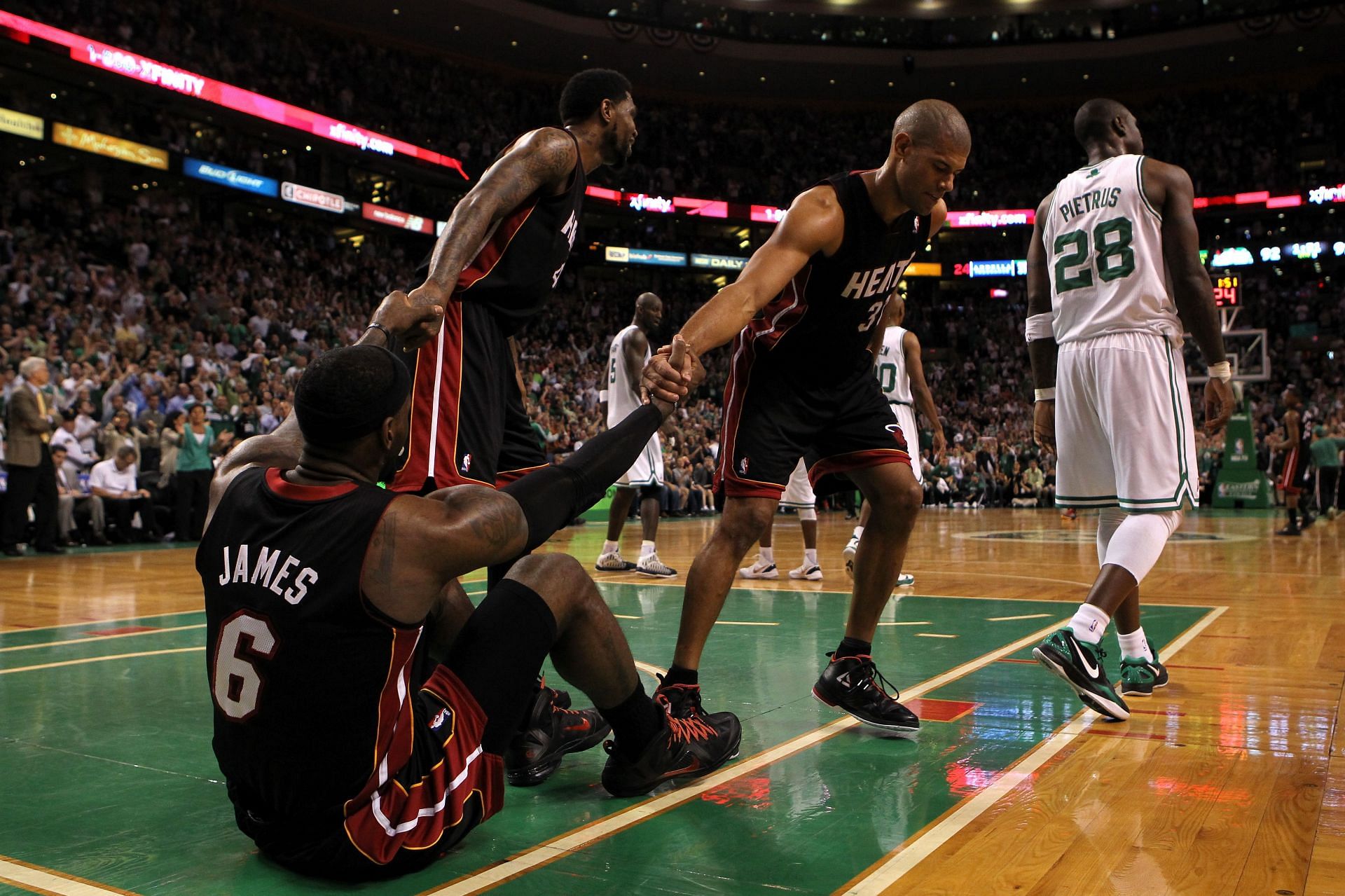 Shane Battier and Udonis Haslem were big teammates of LeBron James during the Miami Heat title runs
