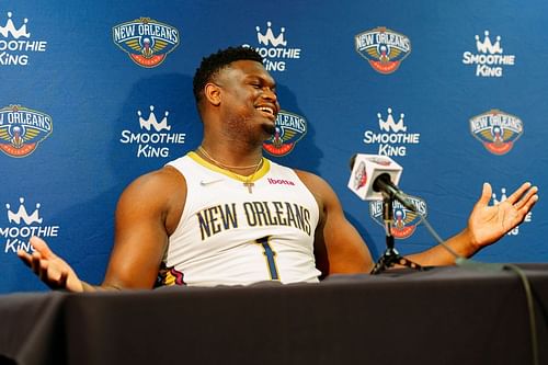 The New Orleans Pelicans give another update on the status of Zion Williamson