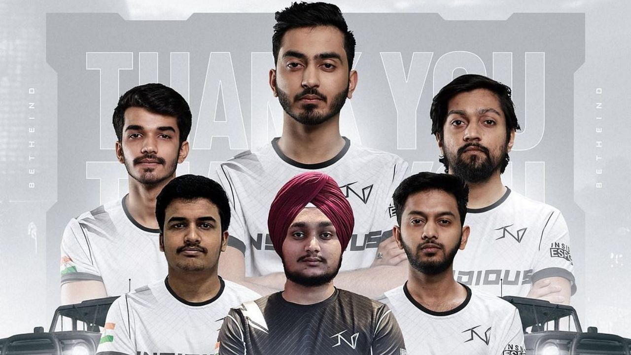 Team IND releases its BGMI roster (image via Insidious Esports Instagram)