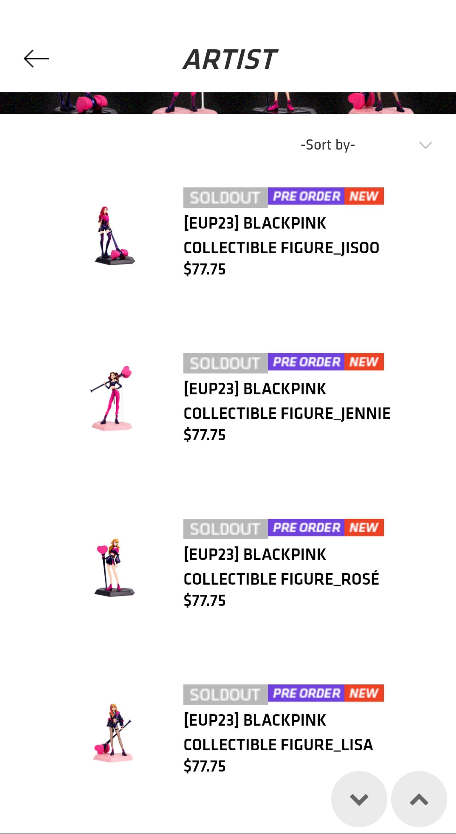 BLACKPINK figurines were sold out as soon as they were launched. (Image via YG Select)