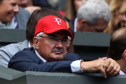 Roger Federer's father, Robert, at Wimbledon 2012