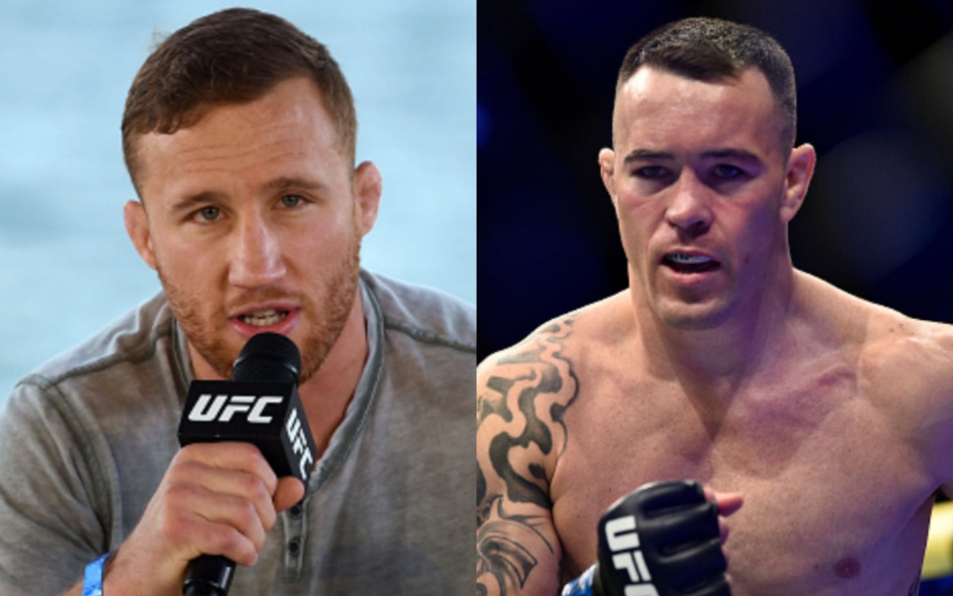 Justin Gaethje (left); Colby Covington (right)