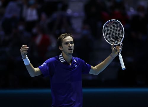 Daniil Medvedev after beating Hubert Hurkacz at the Nitto ATP Tour Finals