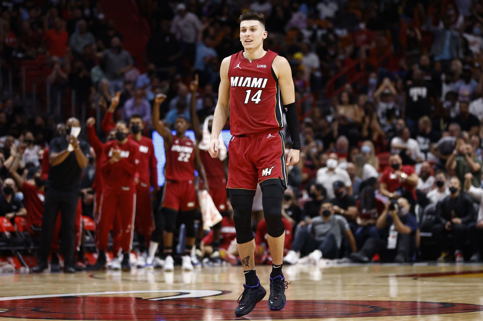 Tyler Herro #14 of the Miami Heat