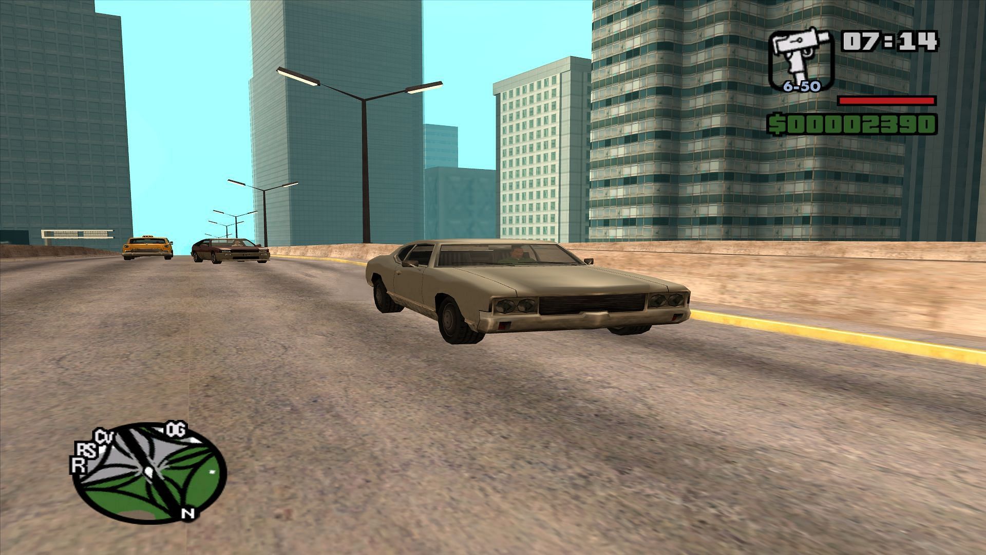 An example of the player using this feature in GTA San Andreas (Image via Rockstar Games)