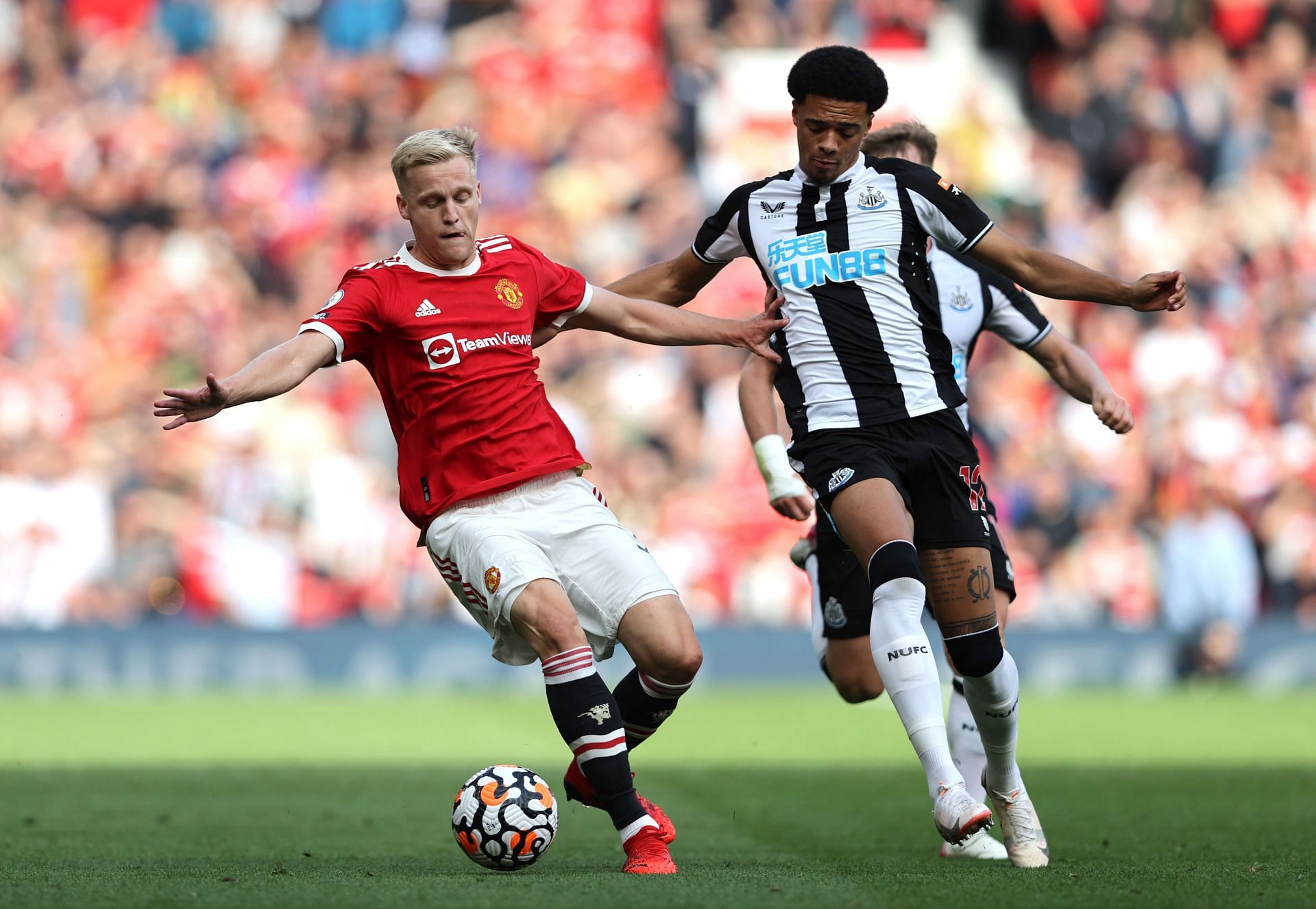 Donny van de Beek in action for Manchester United