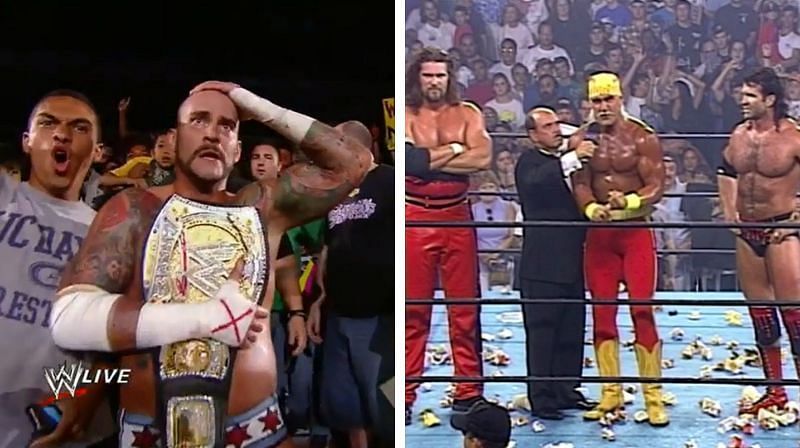 CM Punk (L) and nWo (R) had episodes with the fans