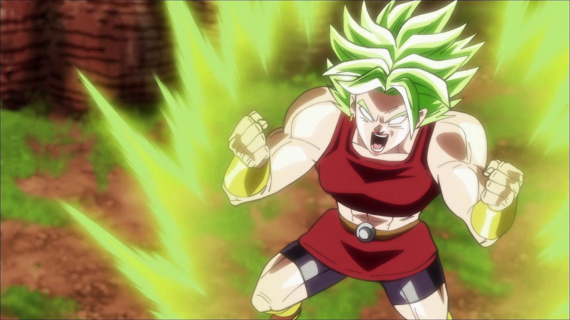 Kale in the base Legendary Super Saiyan Berserker form. (Image via Toei Animation)