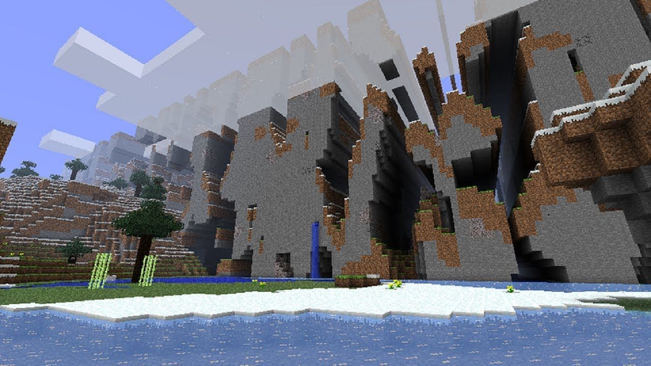 Distant Lands could generate in different forms, but served to block a Minecraft world regardless (Image via Mojang).