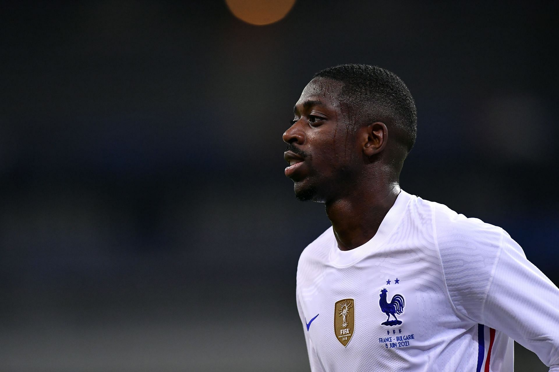Ousmane Dembele in action for France.