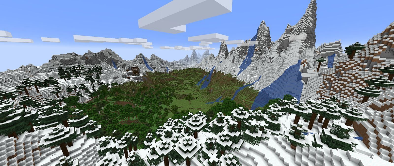 A huge valley in Minecraft (Image via u/YellowNesch on Reddit)