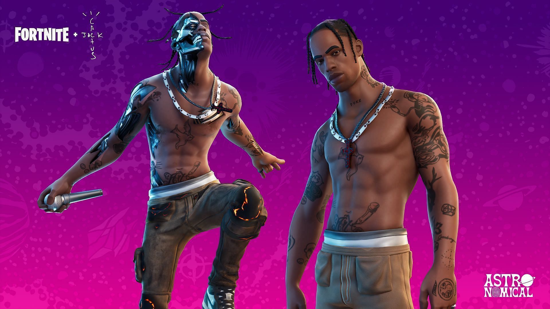 Fortnite is getting backlash for the Travis Scott collaboration, and many want the outfit to be removed from the game following the tragedy that struck in a recent concert of the pop star (Image via Epic Games)