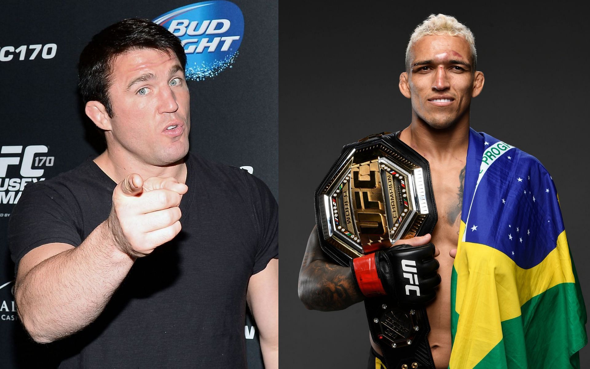 Chael Sonnen (left), Charles Oliveira (right) [Credits: @ufc vis Twitter]