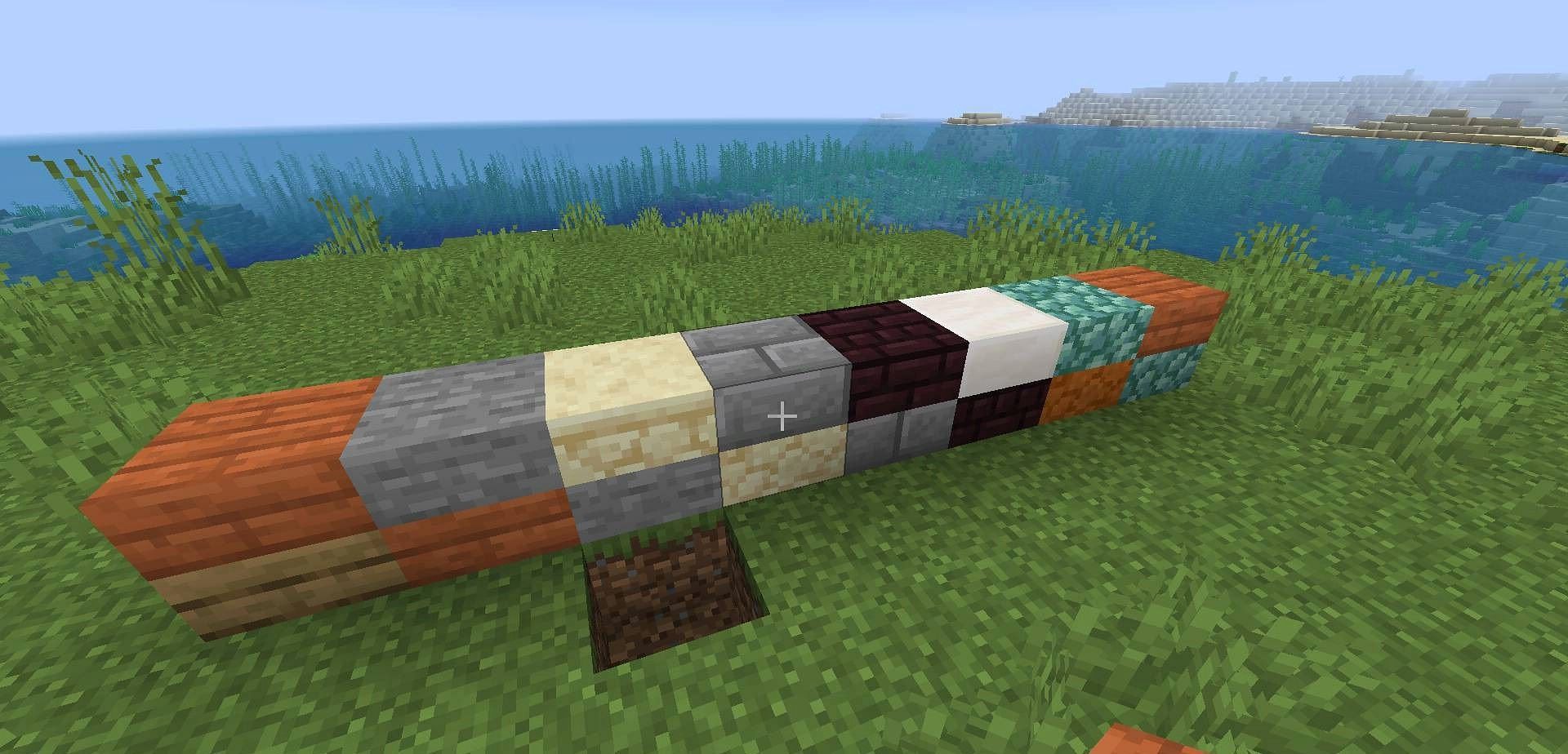 The Double slabs mod (Image via Minecraft)