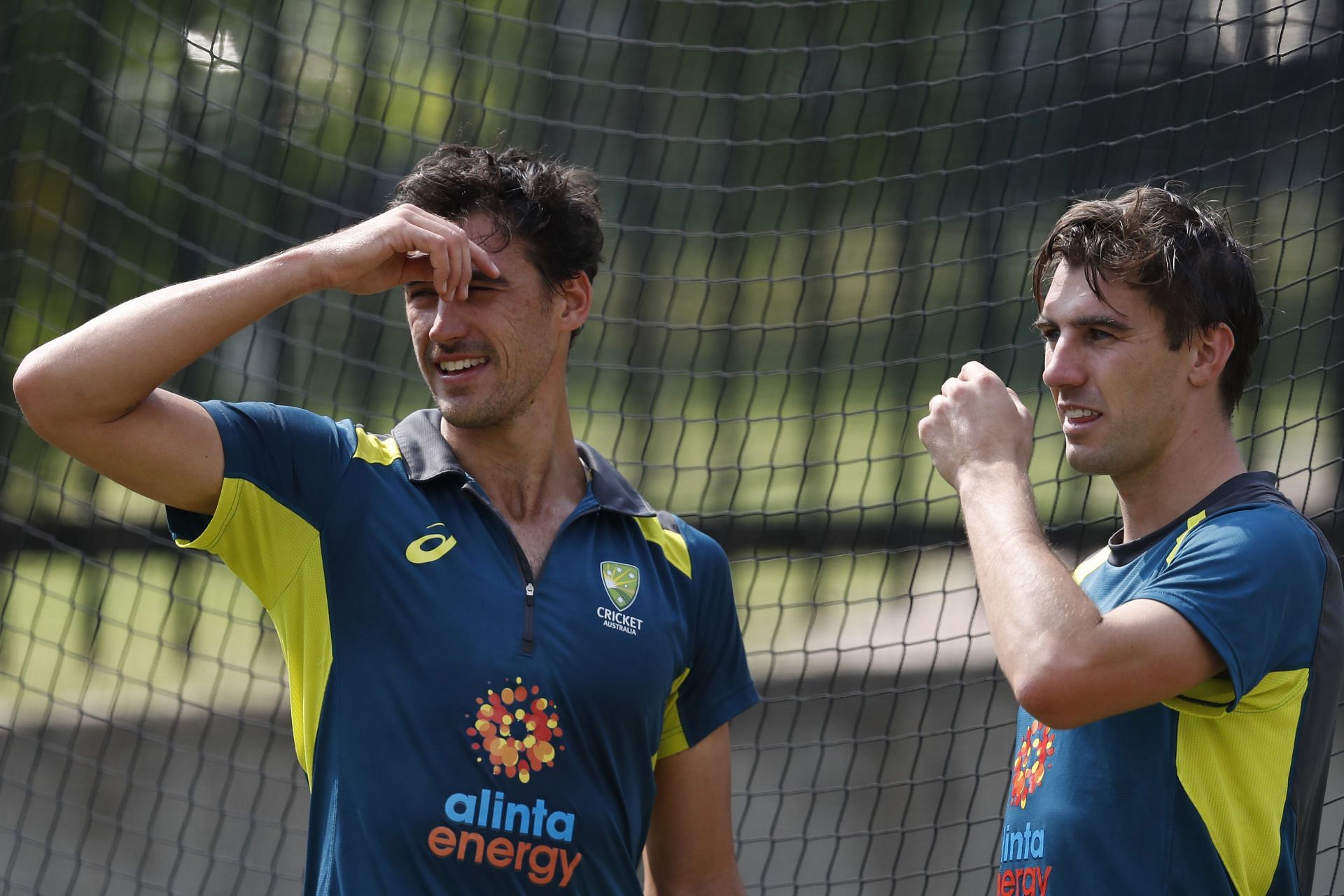 Mitchell Starc and Pat Cummins. Pic: Getty Images