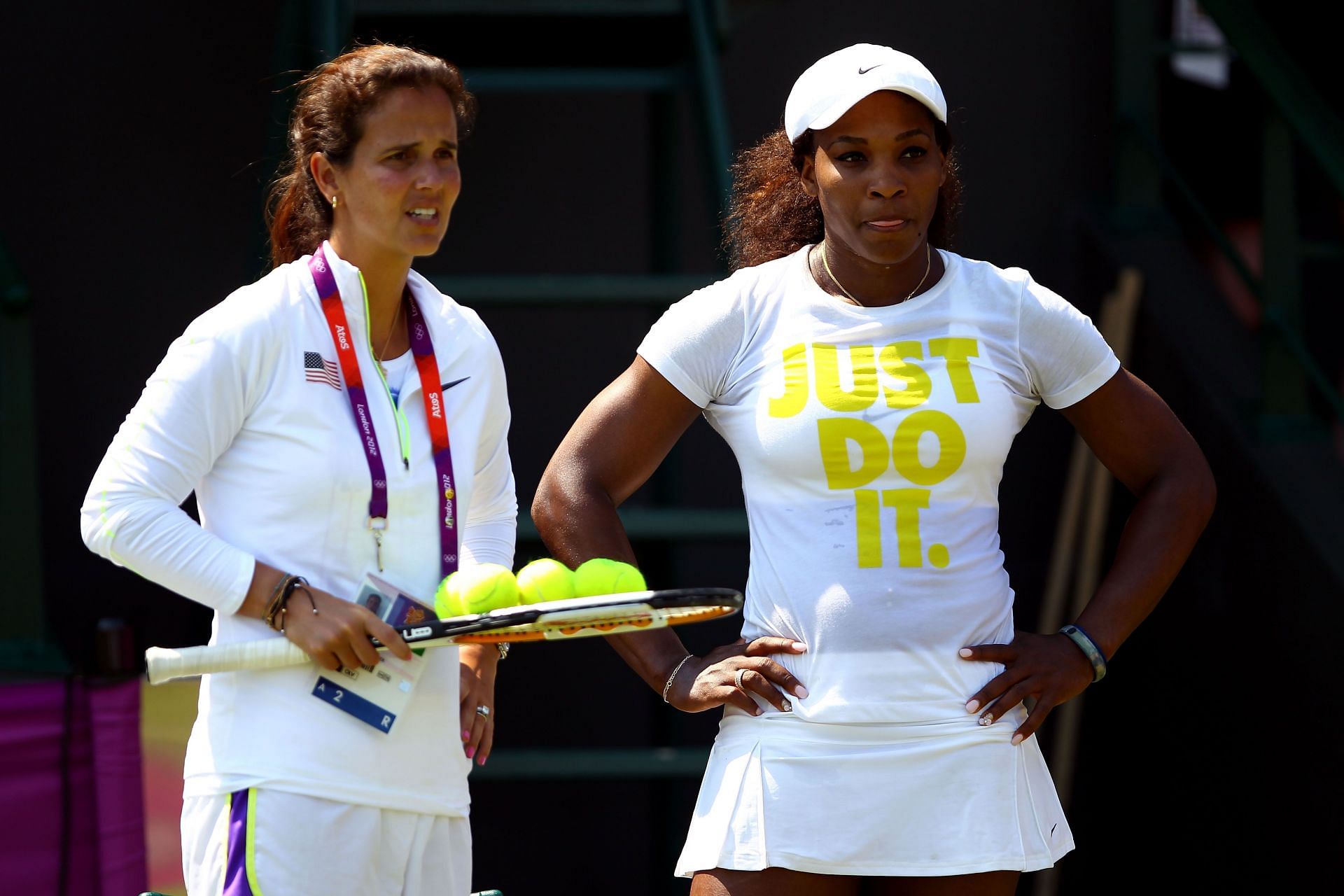 Mary Joe Fernandez and Serena Williams at the London Olympics