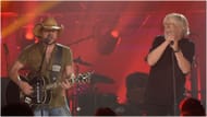 Jason Aldean and Bob Seger perform during the taping of CMT Crossroads: Bob Seger And Jason Aldean at The Factory on October 28, 2014, in Franklin, Tennessee (Image via Getty Images)