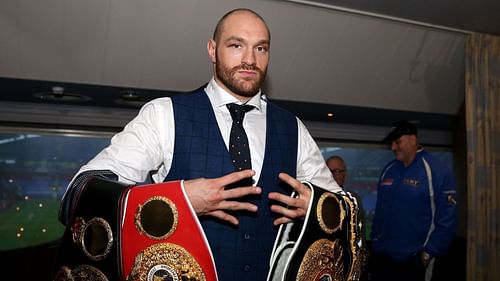 Boxing legend Tyson Fury was recently seen partying with two of his fans (Image via Getty Images)