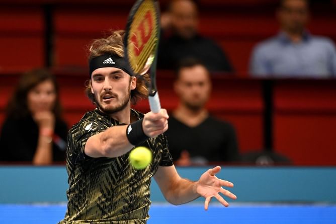 Watch: Stefanos Tsitsipas fine-tunes his backhand ahead of opening match in Paris