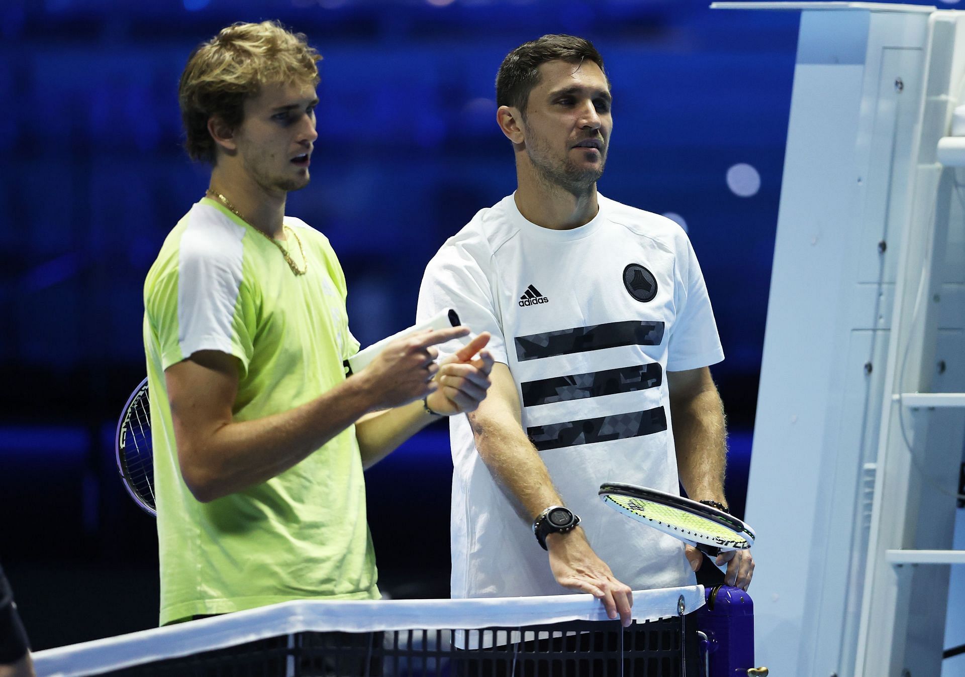 Alexander and Mischa Zverev at the 2021 Nitto ATP Finals