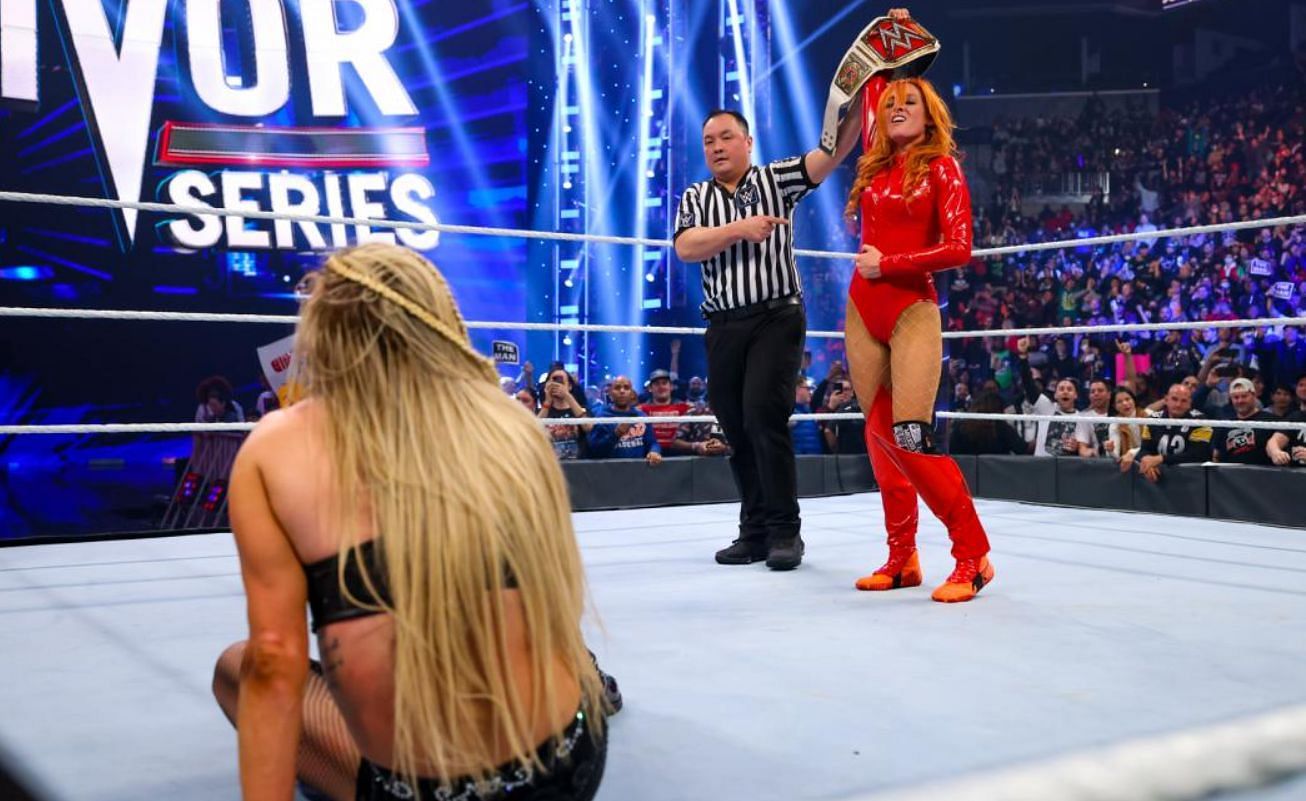 Becky Lynch had a lot to say to Charlotte Flair after Survivor Series