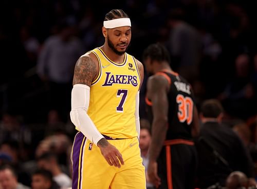 Carmelo Anthony #7 of the Los Angeles Lakers