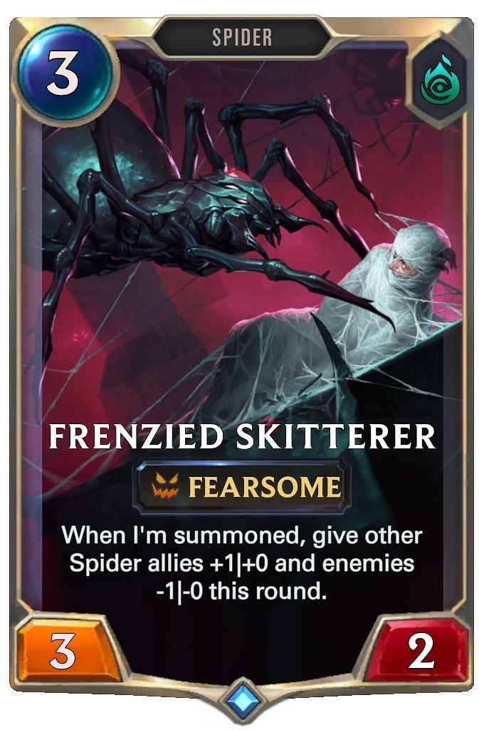 Frenzied Skitterer card details (Image via Riot Games)
