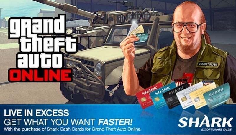 An advertisement for buying Shark Cards (Image via Rockstar Games)