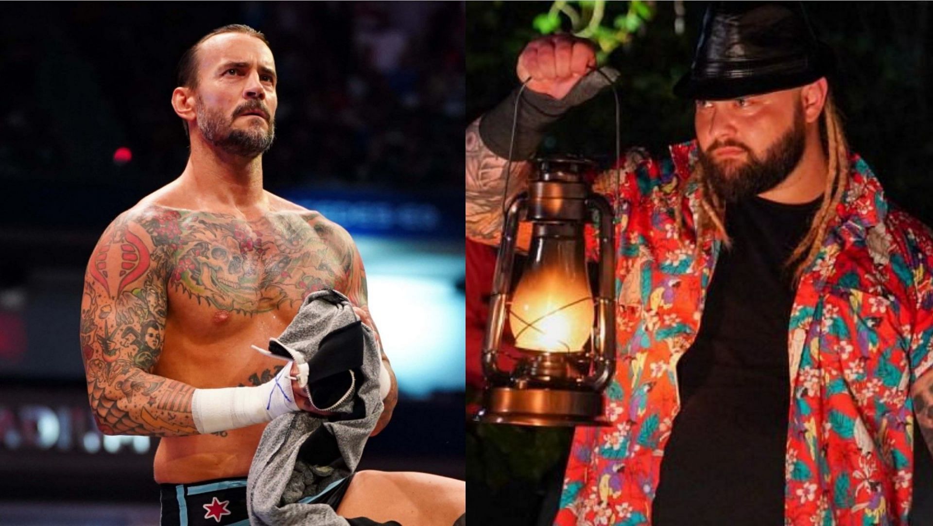 CM Punk (left) and Bray Wyatt (right)