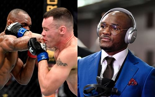 Kamaru Usman vs. Colby Covington (left); Kamaru Usman (right)