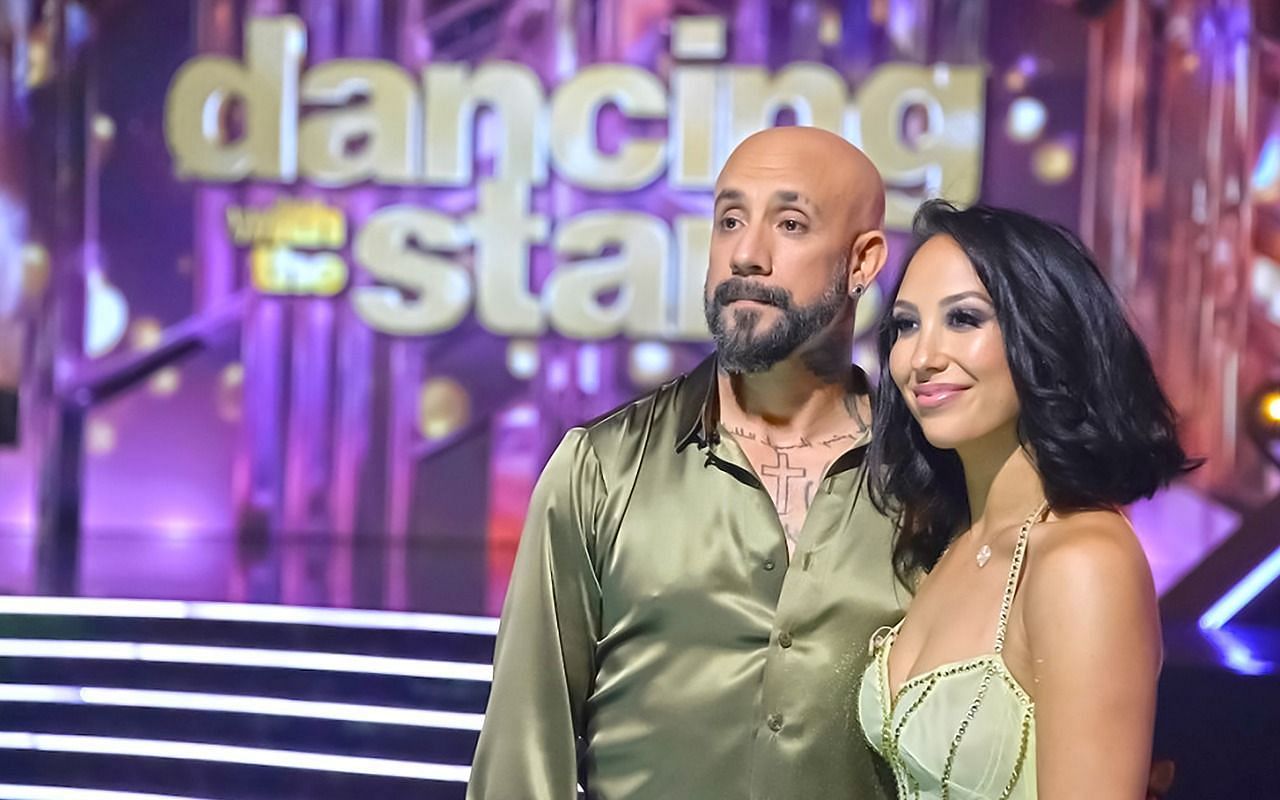 Dancing With The Stars&#039; AJ McLean and Cheryl Burke (Image via Getty)
