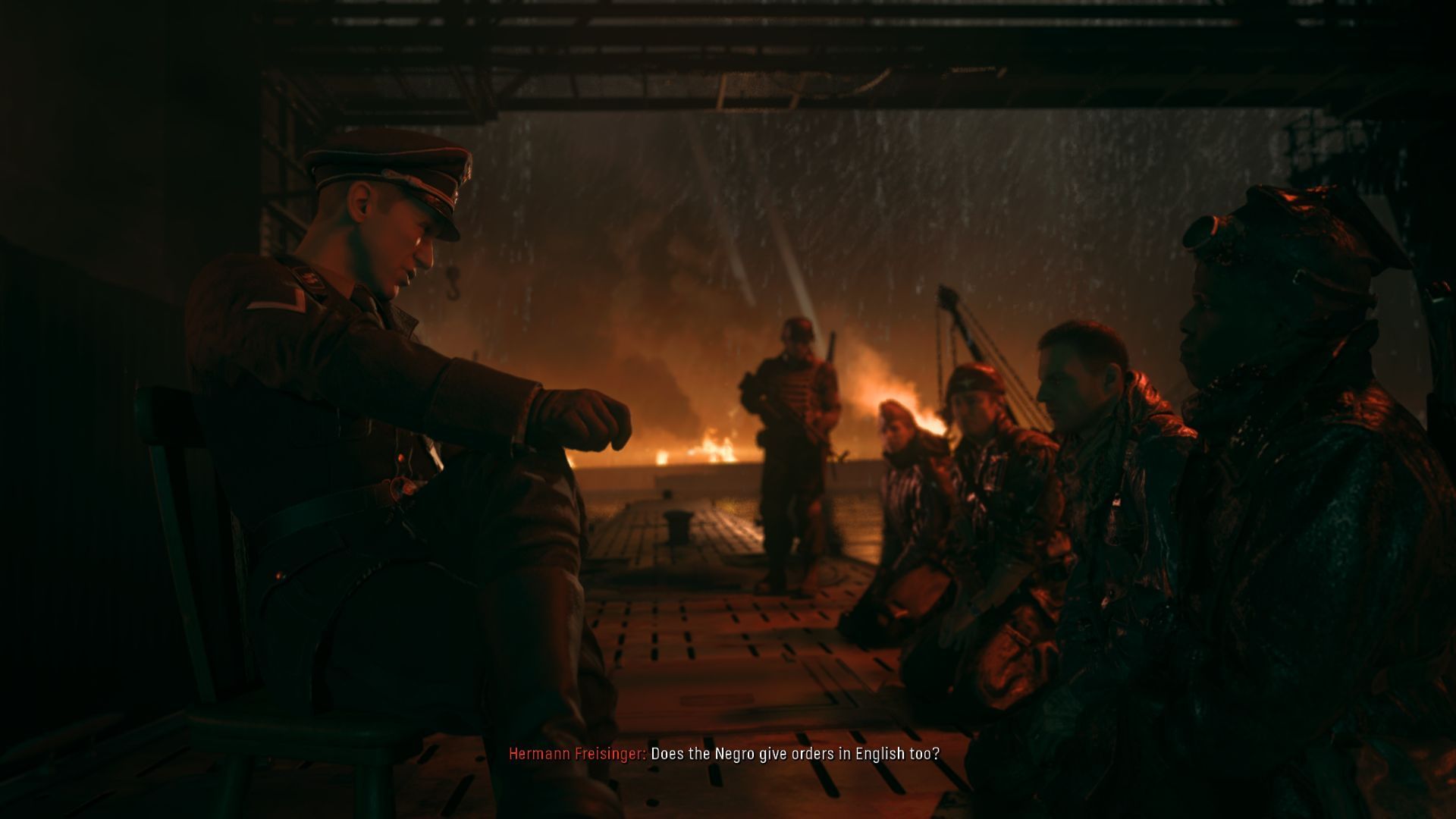 Hermann Freisinger and Arthur Kingsley during their conversation (Image via Sledgehammer Games/Call of Duty: Vanguard)