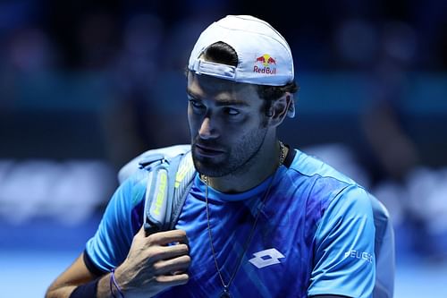 Matteo Berrettini after his match against Alexander Zverev at the Nitto ATP Finals - Day One