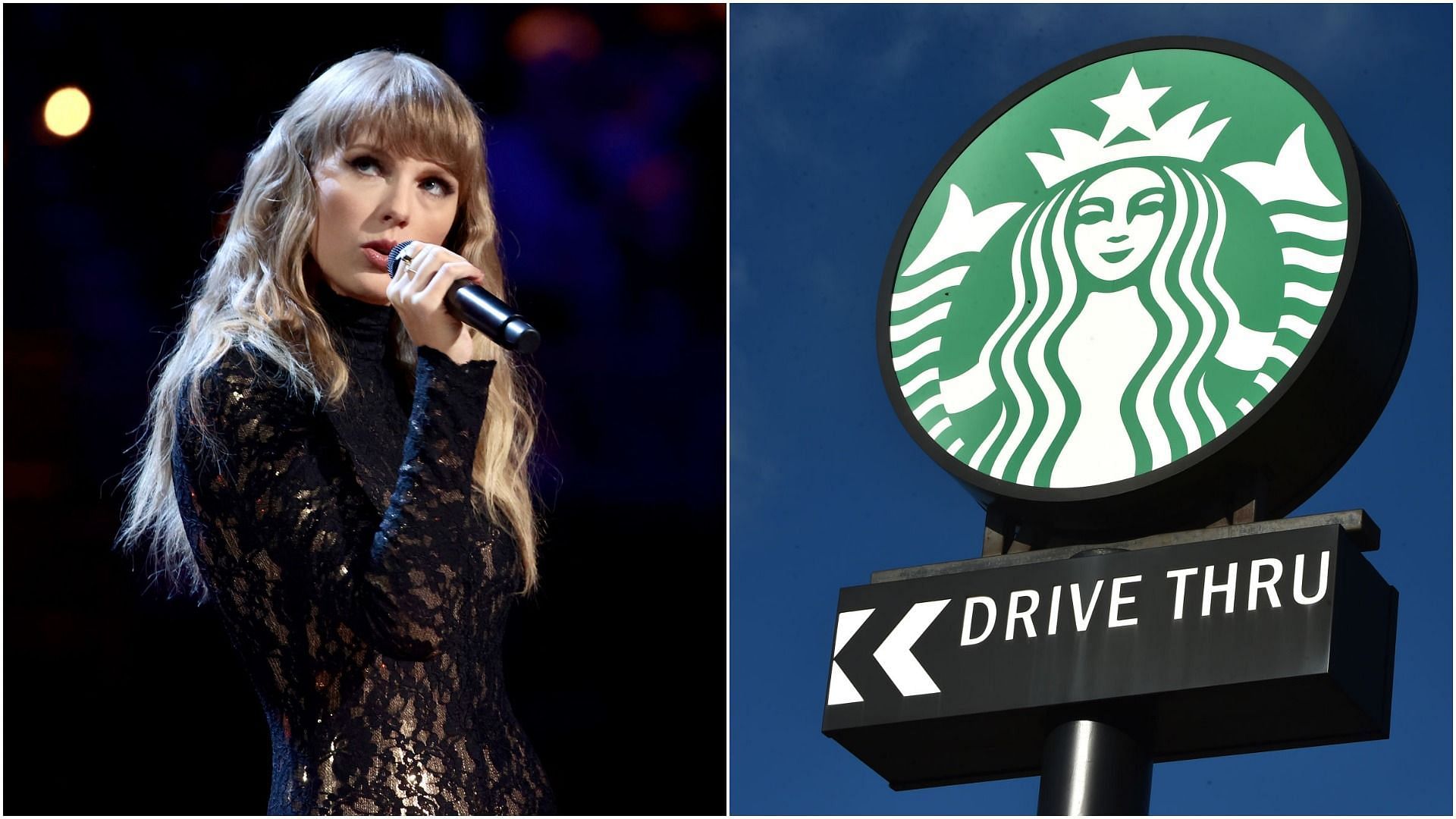 Taylor Swift and Starbucks have announced a holiday collaboration (Images via Getty Images)