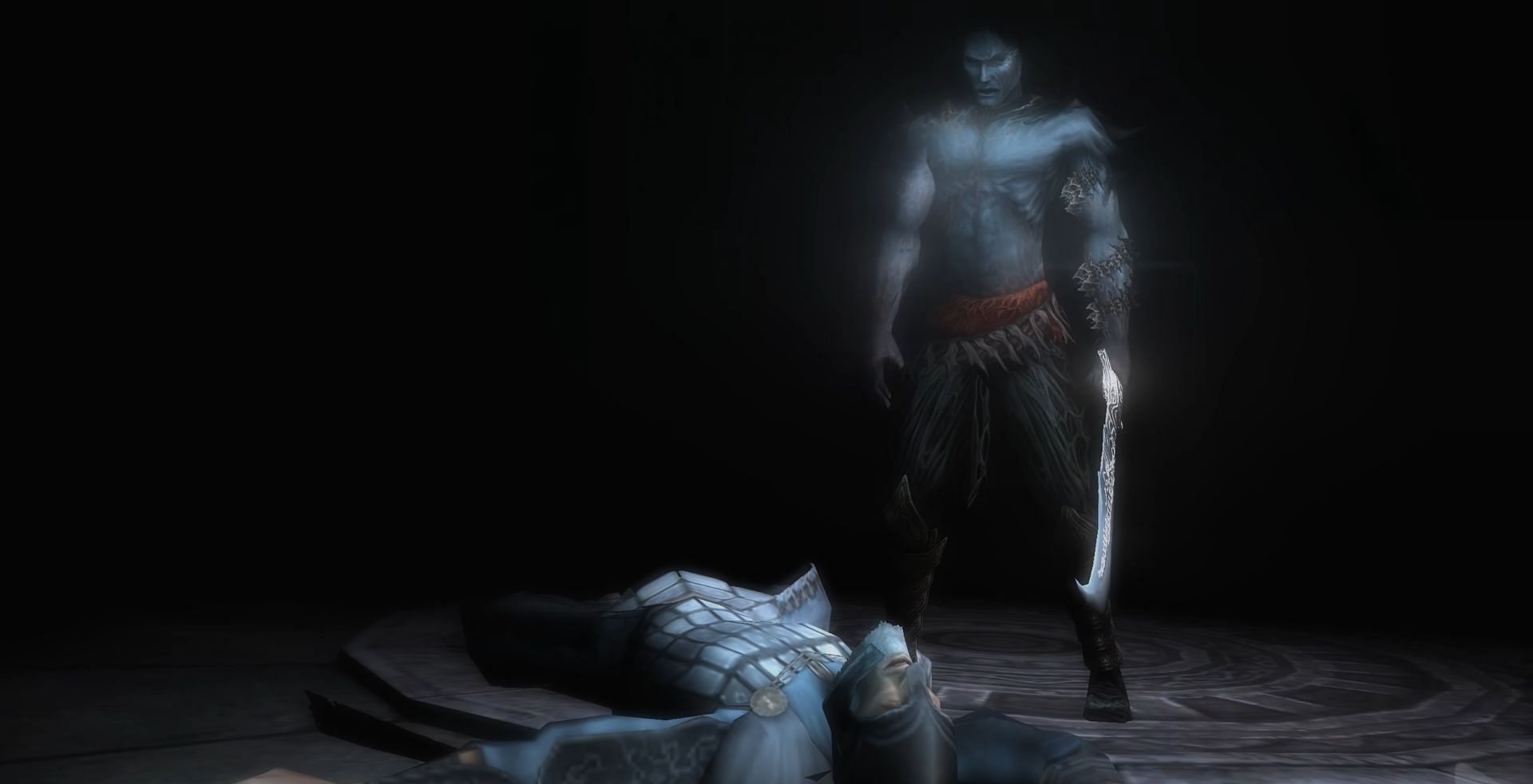 Mourning his dead father (Image via Prince of Persia 2005)